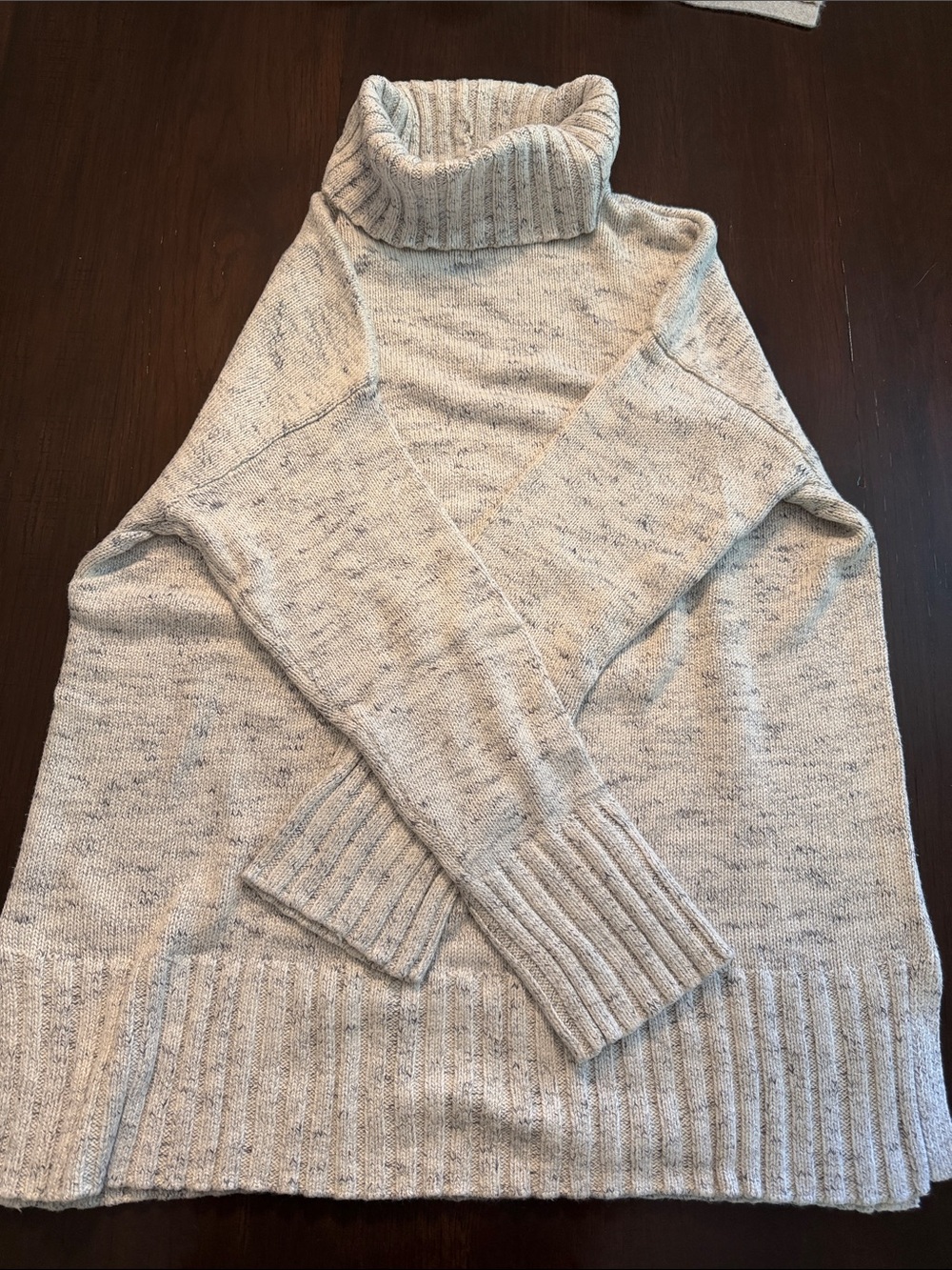 J. Jill Cream Marled Turtleneck Sweater